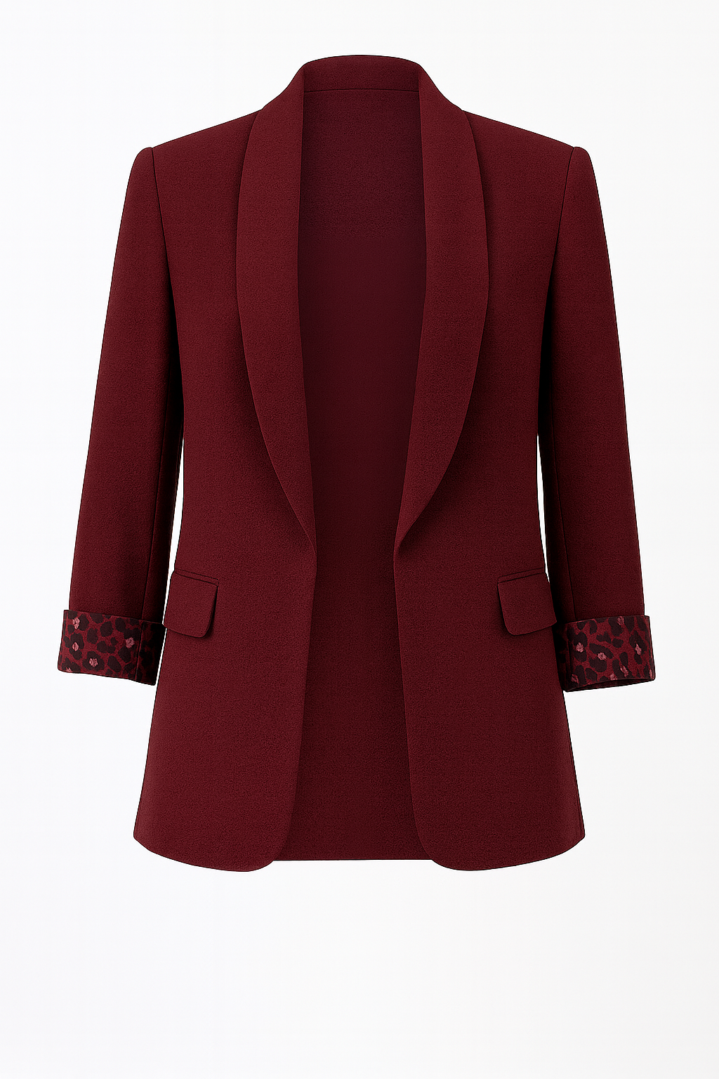 Zahra Tailored Work Blazer – Burgundy