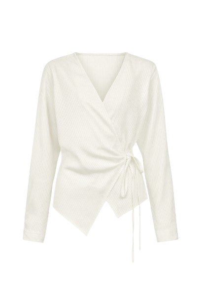 Amani Wrap Blouse – White